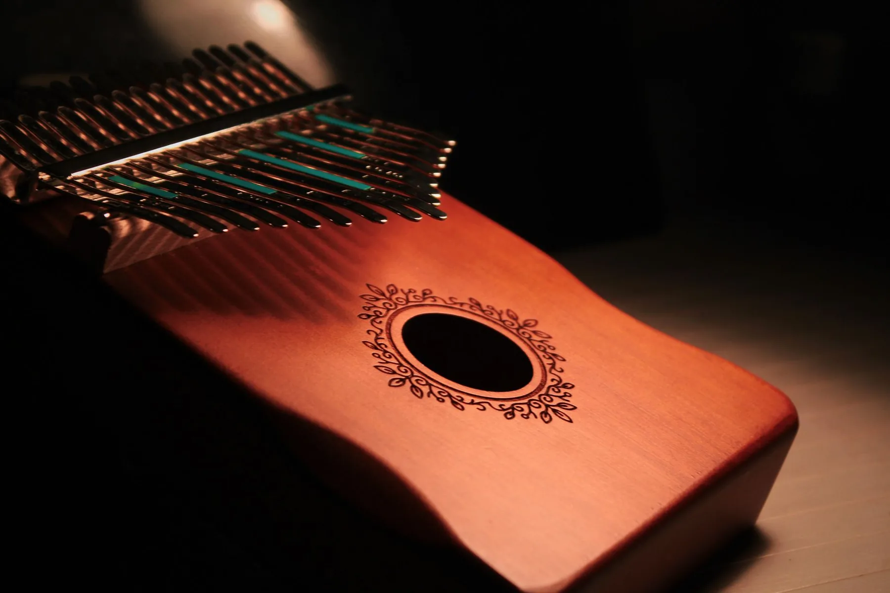 wooden kalimba close-up wooden kalimba close-up