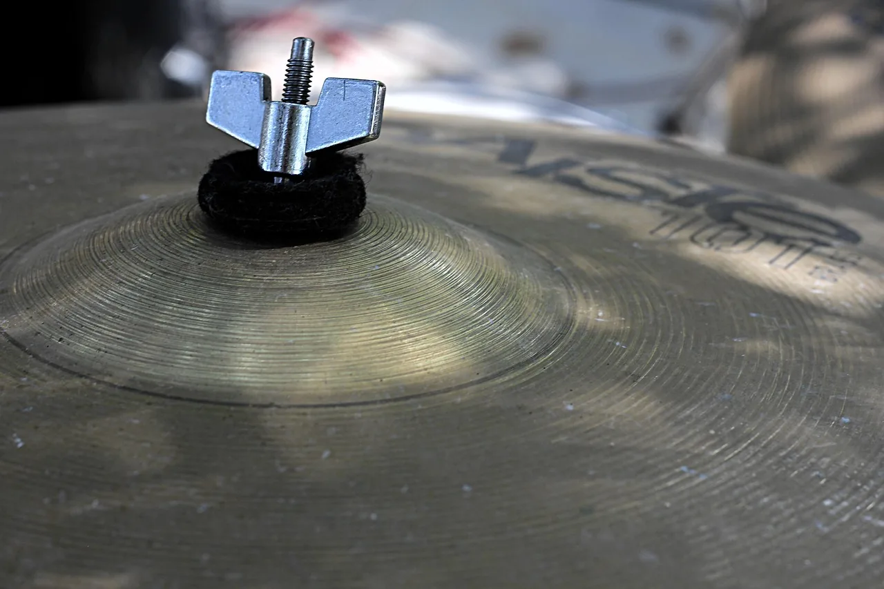 Drum cymbal in detail Drum cymbal in detail