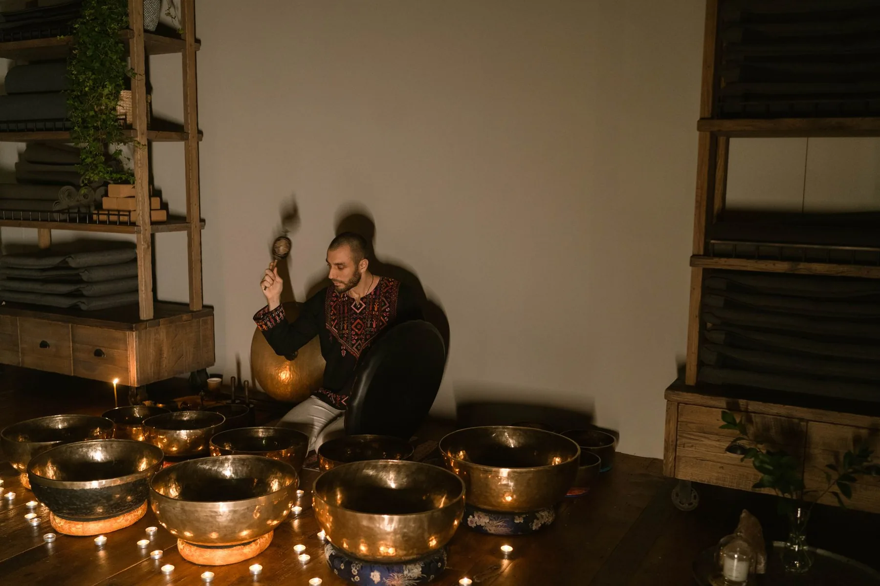 Tibetan singing bowl session Tibetan singing bowl session