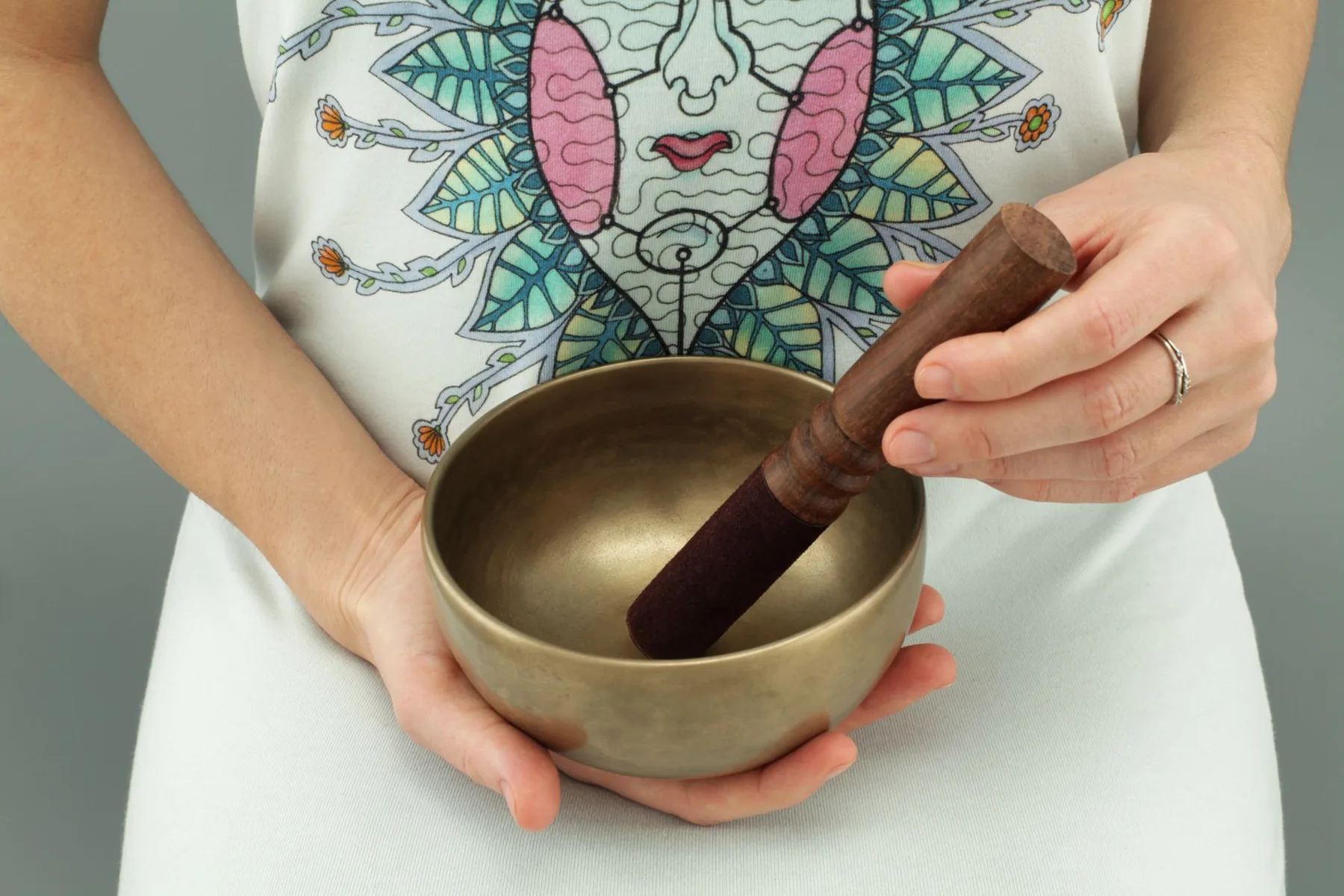 Tibetan bowl with mallet Tibetan bowl with mallet