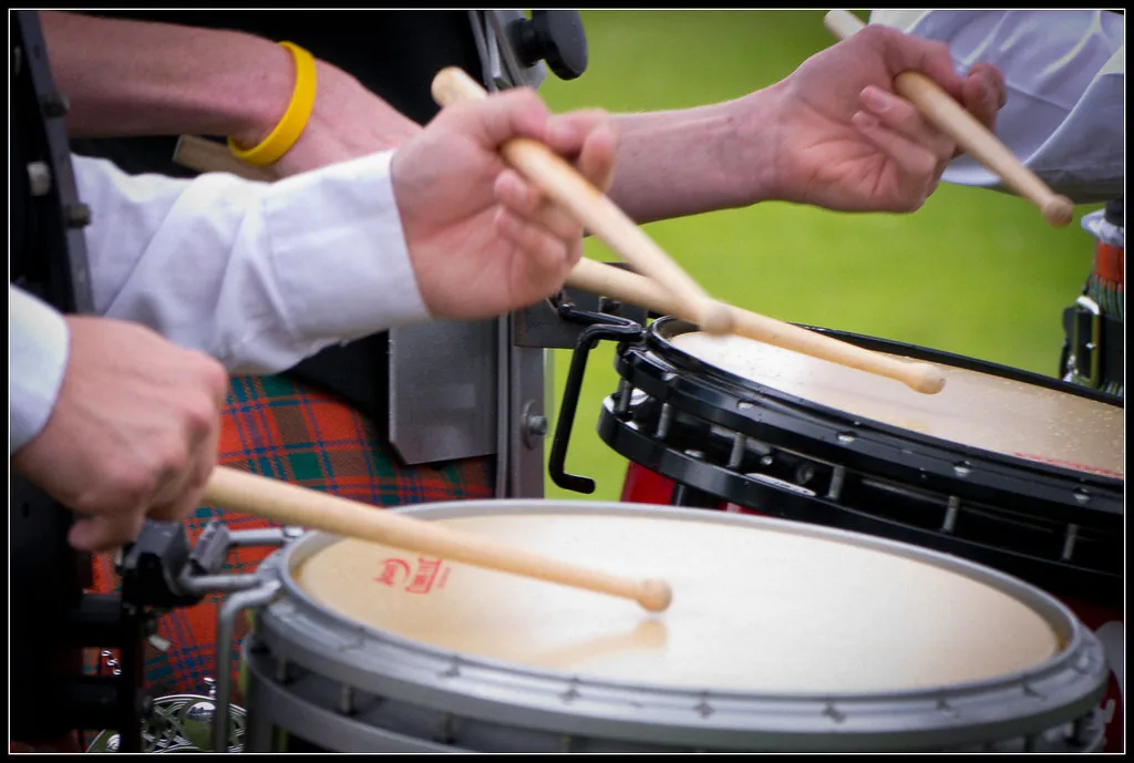 Drums played with sticks Drums played with sticks