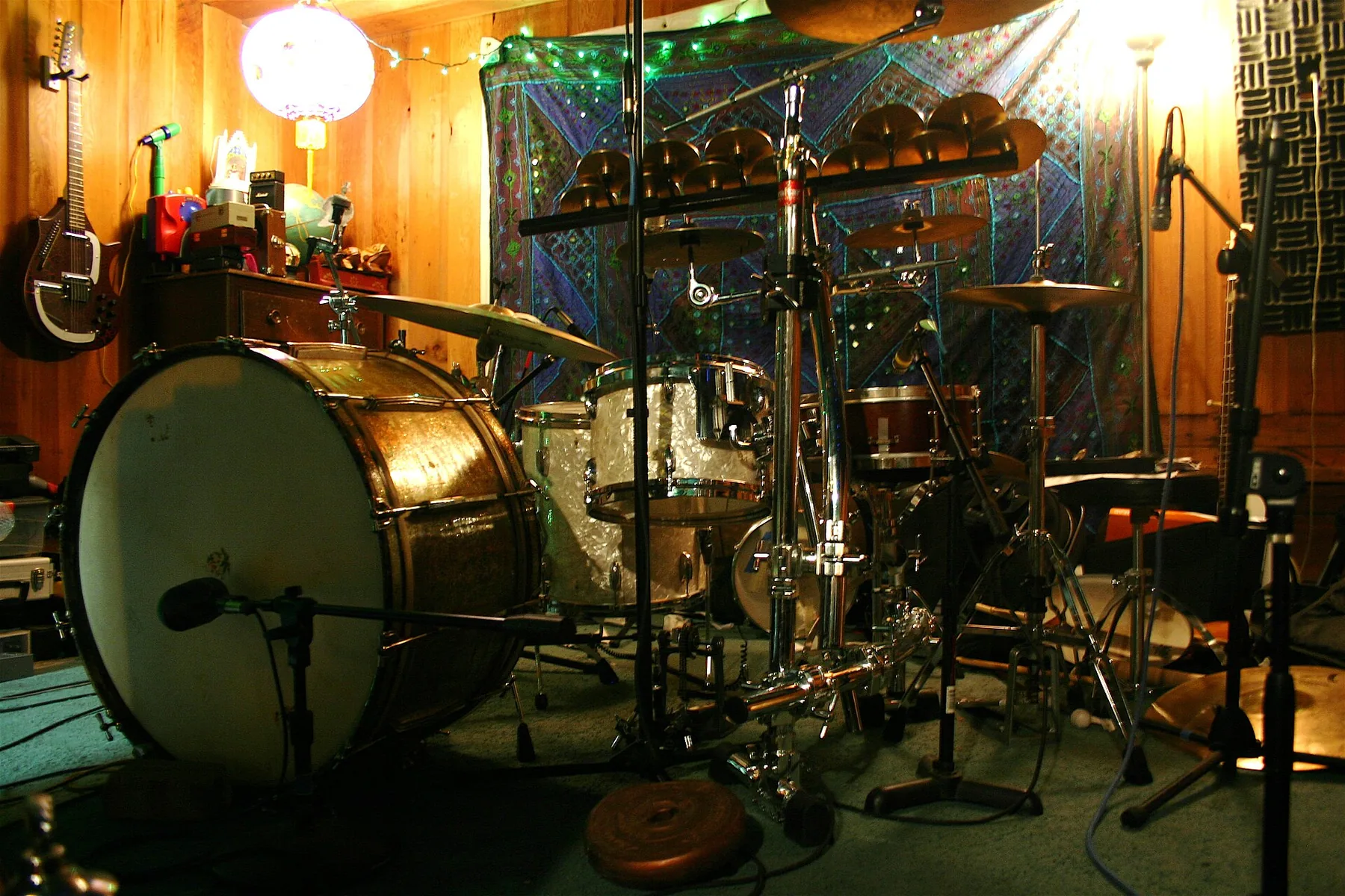 Percussion studio and acoustic drum kit Percussion studio and acoustic drum kit