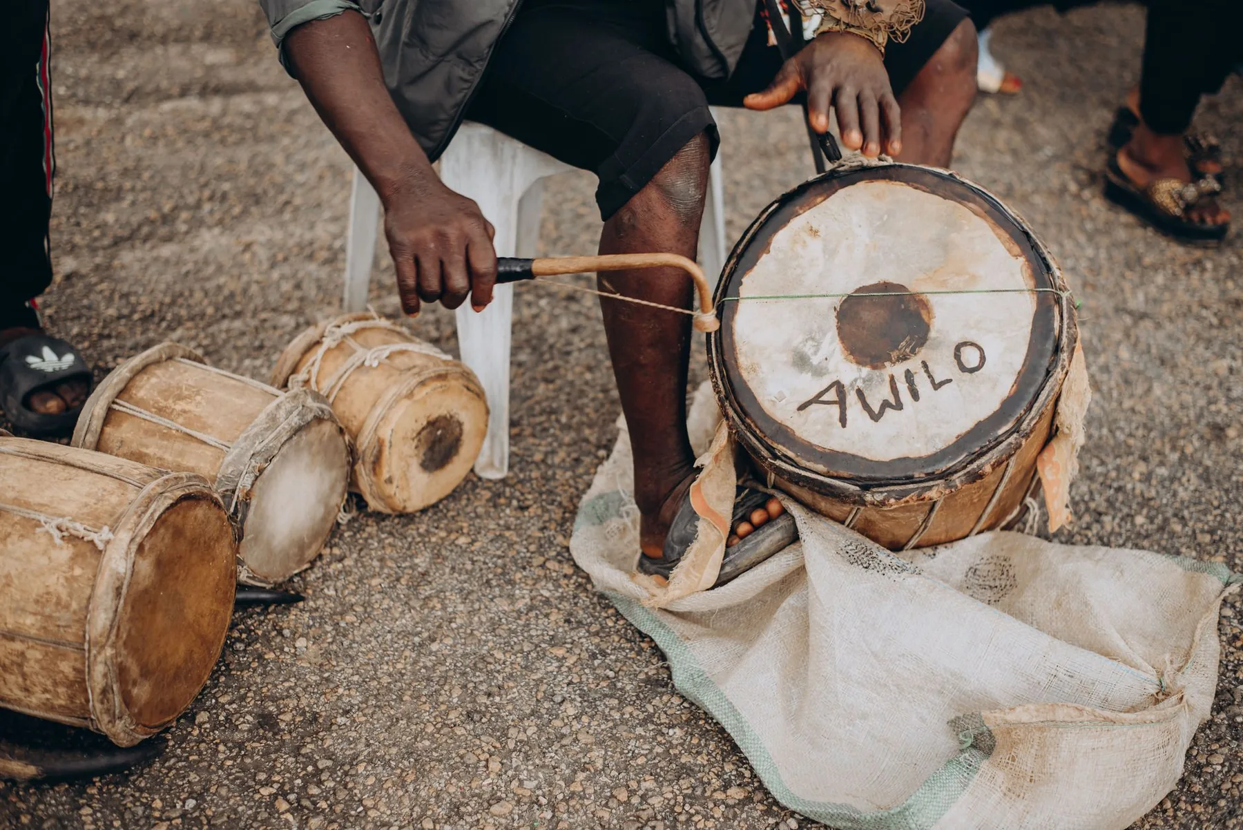 portable drums played outdoors portable drums played outdoors