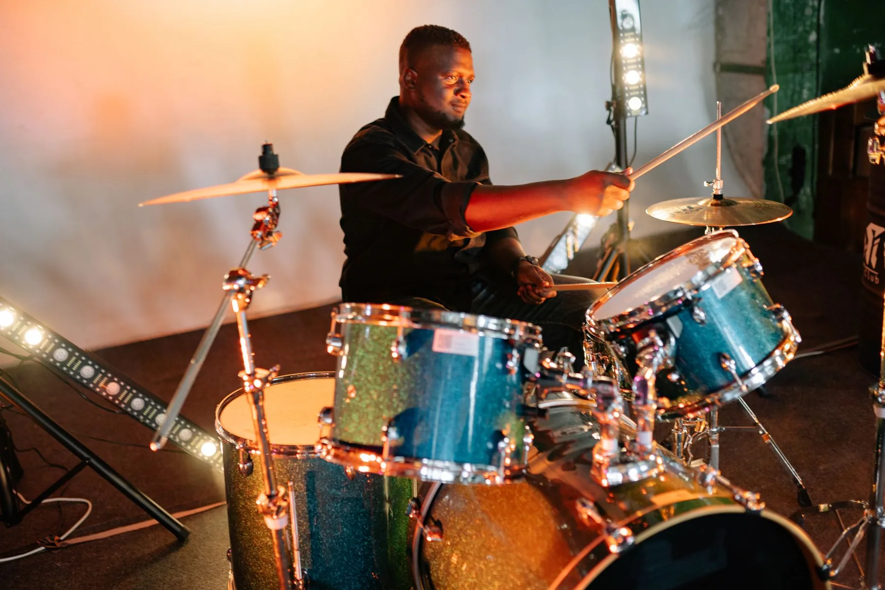 drummer playing on stage drummer playing on stage